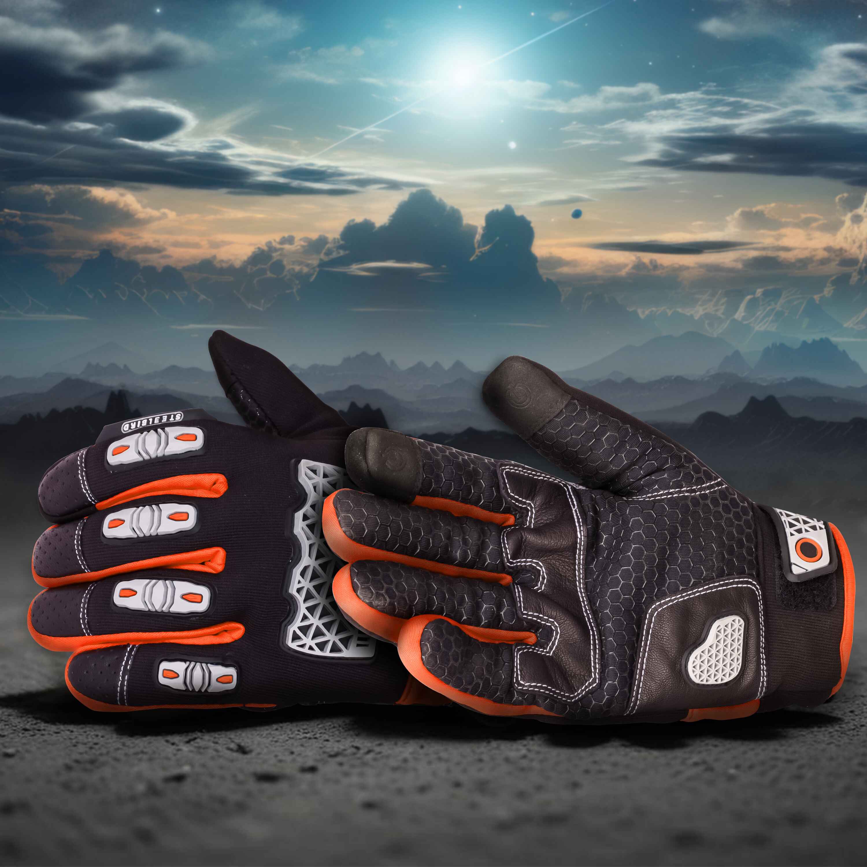 Steelbird Fighter Gloves-Orange